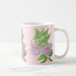 Bloemontwerp met  roze bloemen koffiemok