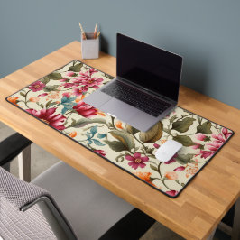 Bloemontwerp met roze en oranje bloemen bureaumat