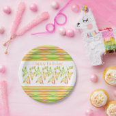 Bloemontwerp met Sinaasappel Papieren Bordje (Feest)