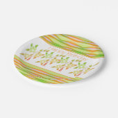 Bloemontwerp met Sinaasappel Papieren Bordje (Gekanteld)