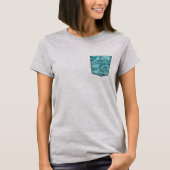 Bloemontwerp Pocket t-shirt T-shirt ontwerp (Voorkant)