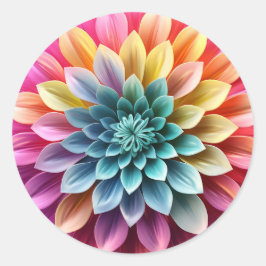 "Bloemontwerp Stickers" Ronde Sticker
