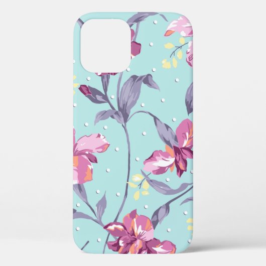 bloemontwerp textiel illustratie, achtergrond, d Case-Mate iPhone case (Achterkant)