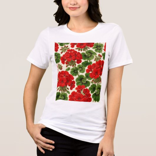 Bloemontwerp Tri-Blend Shirt (Voorkant)
