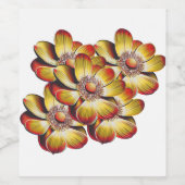 Bloemontwerp van de wijnfles wijn etiket (Enkel label)