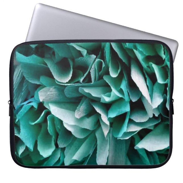 bloemontwerp voor bloempapier laptop sleeve (Voorkant)