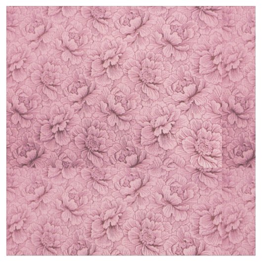 Bloemontwerp voor Custom Combed Cotton Fabric Stof (Close Up)