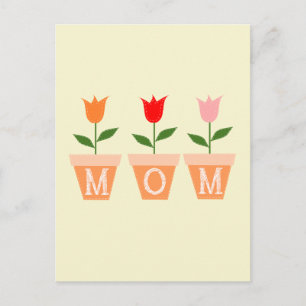 Bloemontwerp voor mama briefkaart