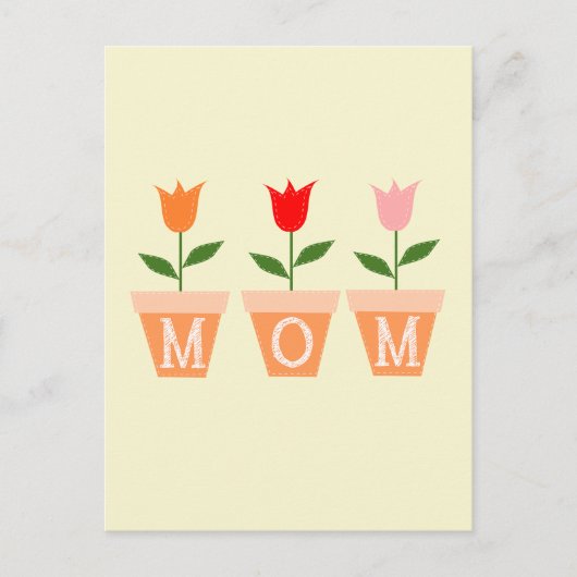 Bloemontwerp voor mama briefkaart (Voorkant)