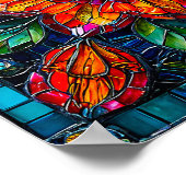 Bloemornament Poster (Hoek)