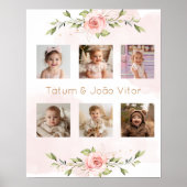 Bloemouders worden foto baby shower poster (Voorkant)
