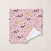 bloempaard bad handdoek (Wasdoekje)