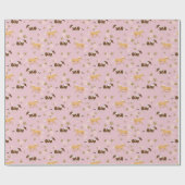  bloempaard cadeaupapier (Vlak)