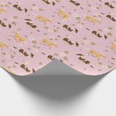  bloempaard cadeaupapier (Hoek)