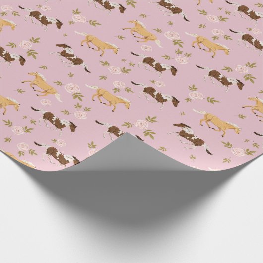 bloempaard cadeaupapier (Hoek)