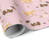  bloempaard cadeaupapier (Rol Hoek)