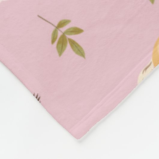  bloempaard fleece deken (Hoek)