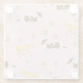 bloempaard glazen onderzetter (Achterkant)