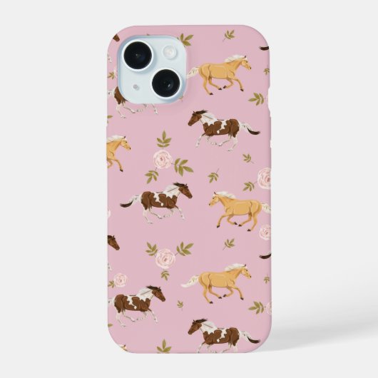  bloempaard iPhone 15 case (Achterkant)