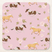  bloempaard kartonnen onderzetters (Voorkant)