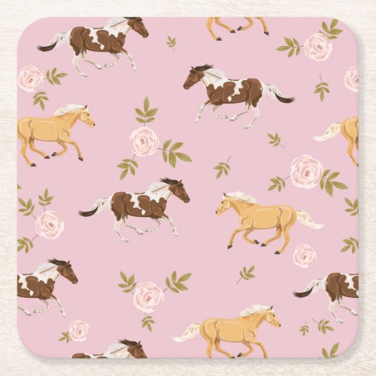  bloempaard kartonnen onderzetters (Voorkant)