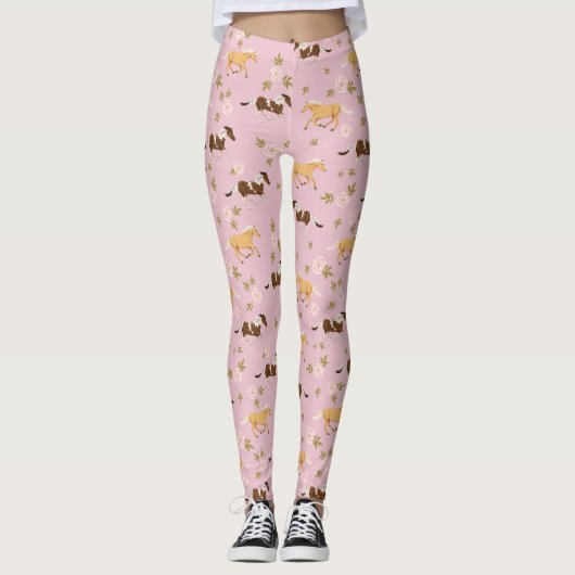  bloempaard leggings (Voorkant)