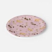 bloempaard papieren bordje (Gekanteld)