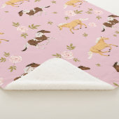 bloempaard sherpa deken (3/4)