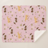 bloempaard sherpa deken (Voorkant (horizontaal))