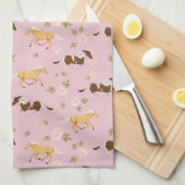 bloempaard theedoek (Quarter Fold)