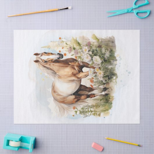 Bloempaard Waterverf Tissuepapier (Craft)