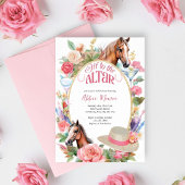 Bloempaarden en cocktails Derby Vrijgezellenfeest Kaart