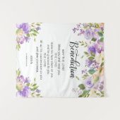 Bloempaars GEbed Kerk Bruiloft ACHTERGROND Wandkleed (Voorkant (horizontaal))