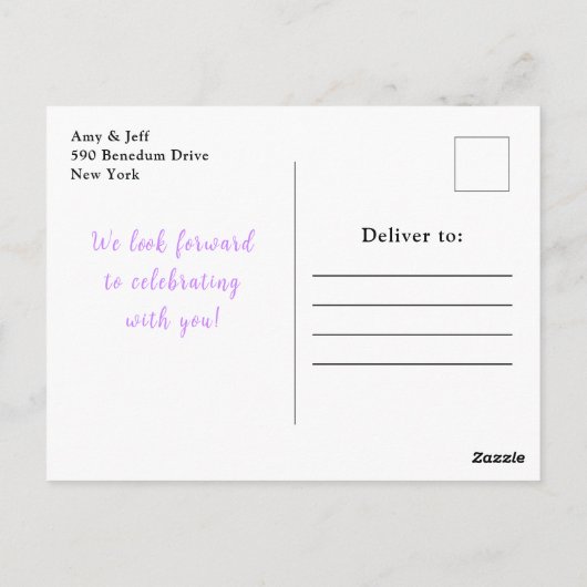 Bloempaarse bloemen met gebladerte Vrijgezellenfee Briefkaart (Achterkant)