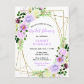 Bloempaarse bloemen met gebladerte Vrijgezellenfee Briefkaart (Voorkant)