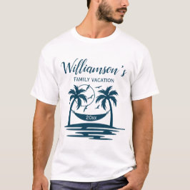 Bloempalm Beach-boom Hammock Family Vacking T-shirt
