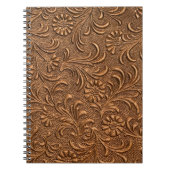 bloempaneel met reliëfdruk, koper notitieboek (Voorkant)