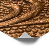 bloempaneel met reliëfdruk, koper poster (Hoek)