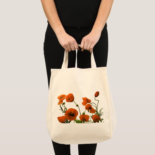 Bloempapaver Bloem Bruiloften Bruidsmeisje Gift Fa Tote Bag (Voorkant (product))