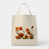 Bloempapaver Bloem Bruiloften Bruidsmeisje Gift Fa Tote Bag (Achterkant)