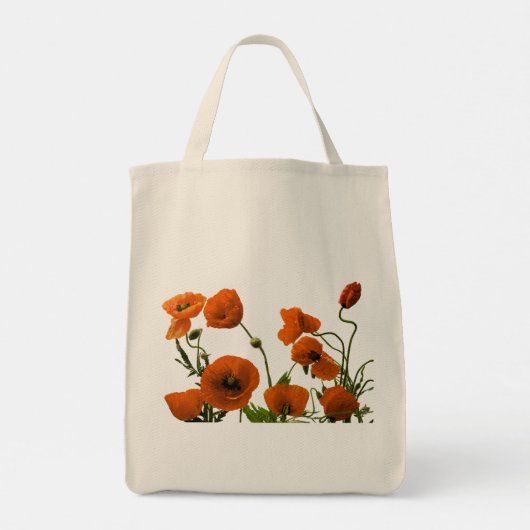 Bloempapaver Bloem Bruiloften Bruidsmeisje Gift Fa Tote Bag (Achterkant)