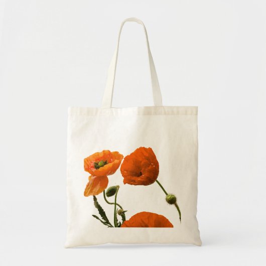 Bloempapaver Bloem Bruiloften Bruidsmeisje Gift Fa Tote Bag (Voorkant)