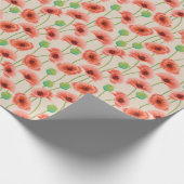 Bloempapaver in een veld inpakpapier (Hoek)