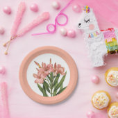  Bloempapier borden 3 Papieren Bordje (Feest)