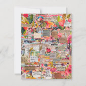 Bloempapier Collage Inspirerend woorden Kaarten (Voorkant)