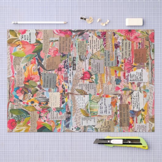 Bloempapier Collage Mixed Media Tissue Paper Tissuepapier (Craft)