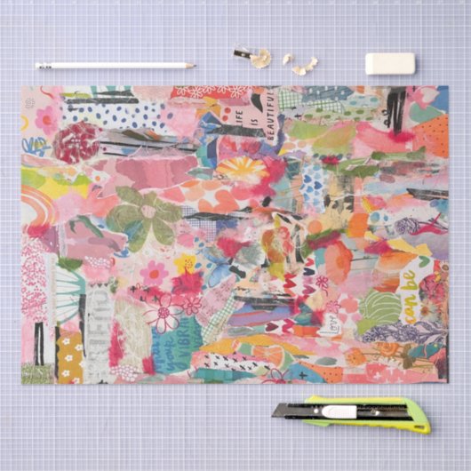Bloempapier Collage Mixed Media Tissue Paper Tissuepapier (Craft)