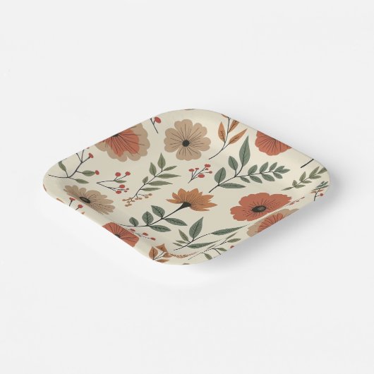 Bloempapier & Party Borden Papieren Bordje (Gebogen)