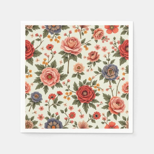 Bloempapier servetten (Voorkant)