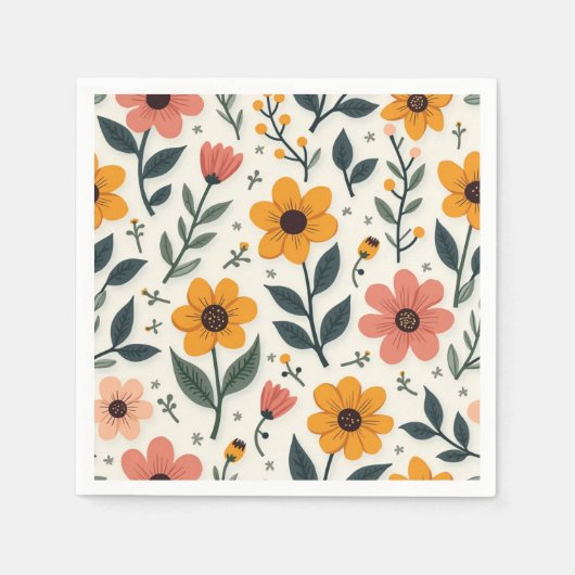 Bloempapier servetten (Voorkant)